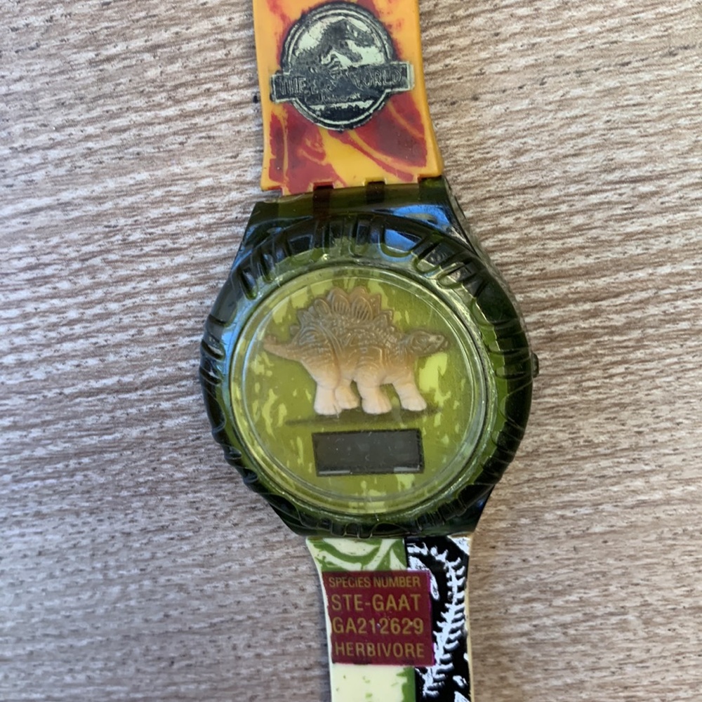 Vintage Jurassic Park digital Dinosaur Wrist Watch Nonworking collectible
